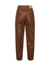 Pantaloni Kelvina in ecopelle vintage tabacco