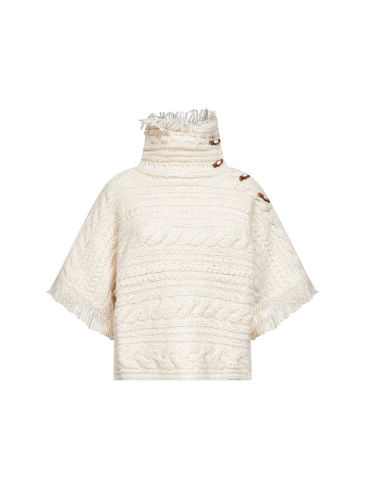 Maglione Blanche in maglia a trecce ecrù