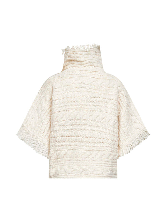 Maglione Blanche in maglia a trecce ecrù