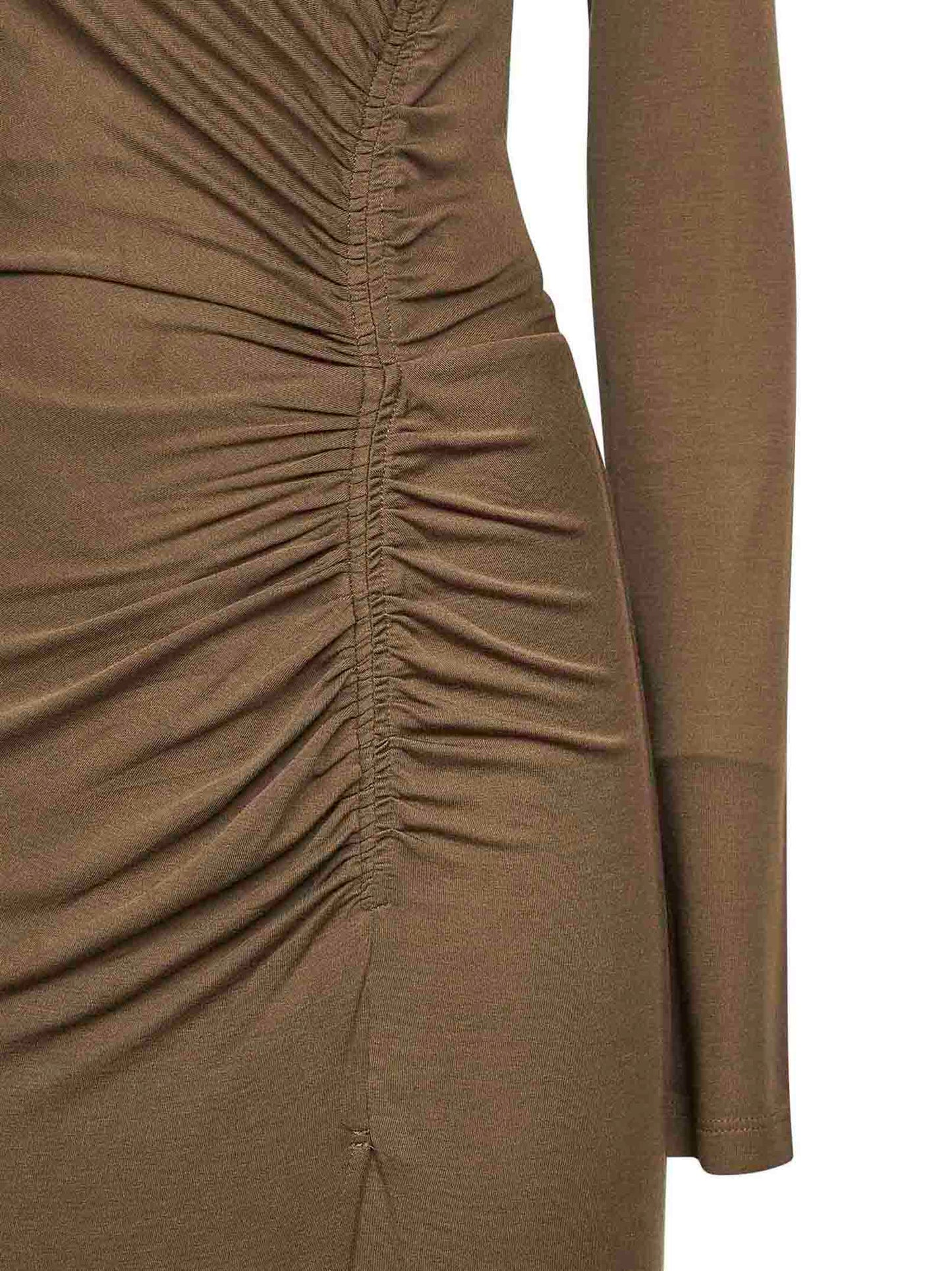 Abito lungo Jelina in jersey drappeggiato verde