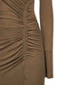 Abito lungo Jelina in jersey drappeggiato verde