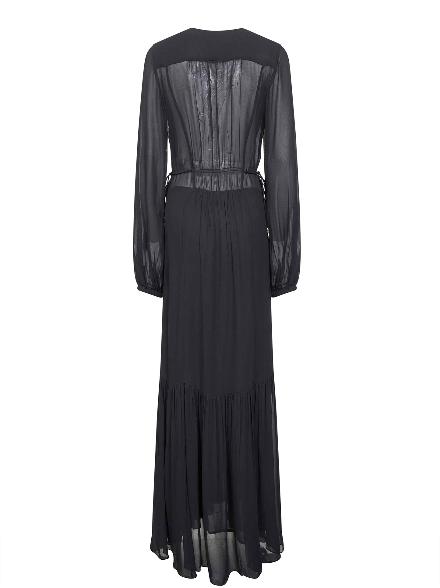 Abito lungo Briane in georgette nero