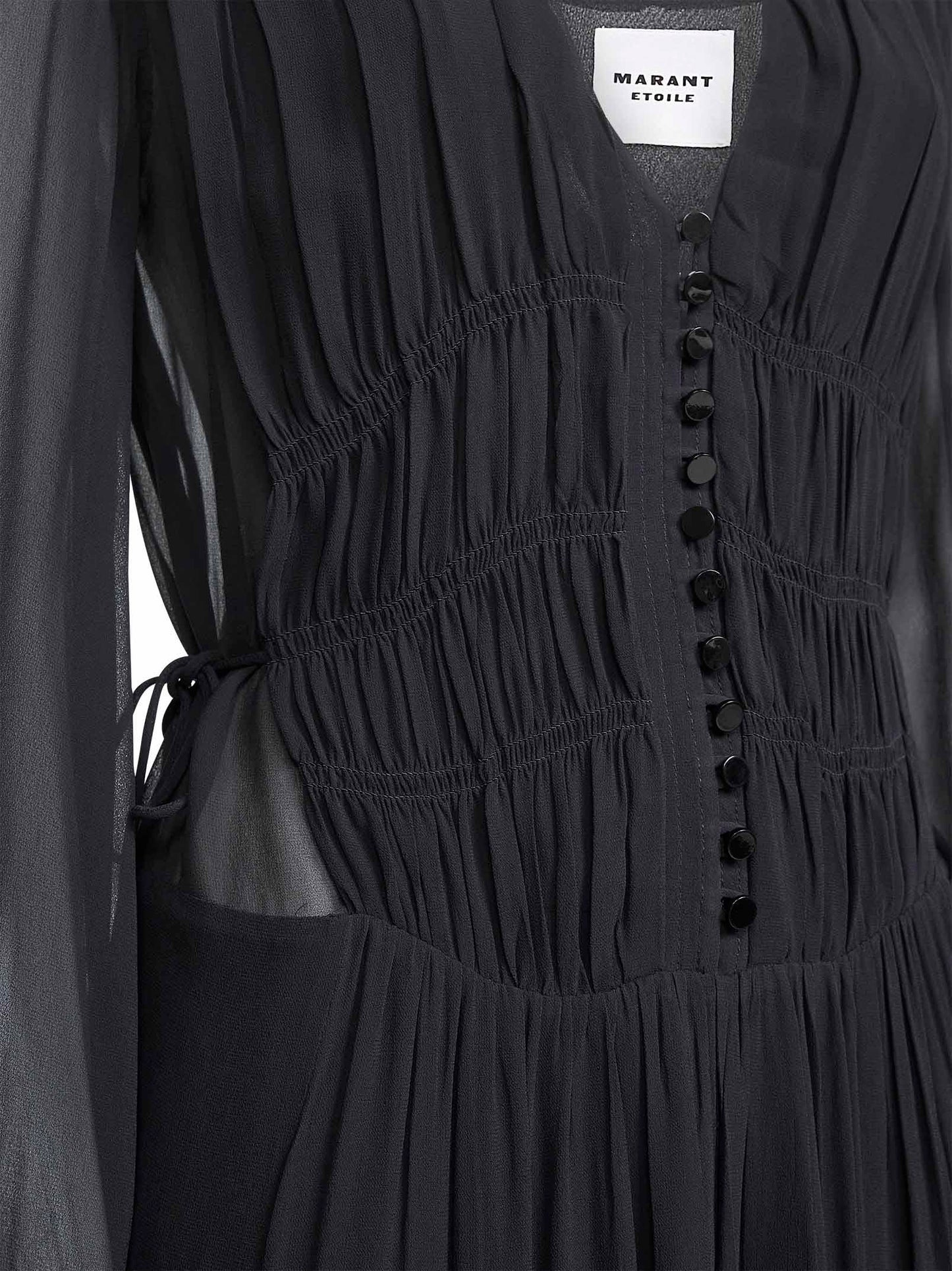 Abito lungo Briane in georgette nero