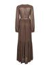 Abito lungo Briane in georgette verde