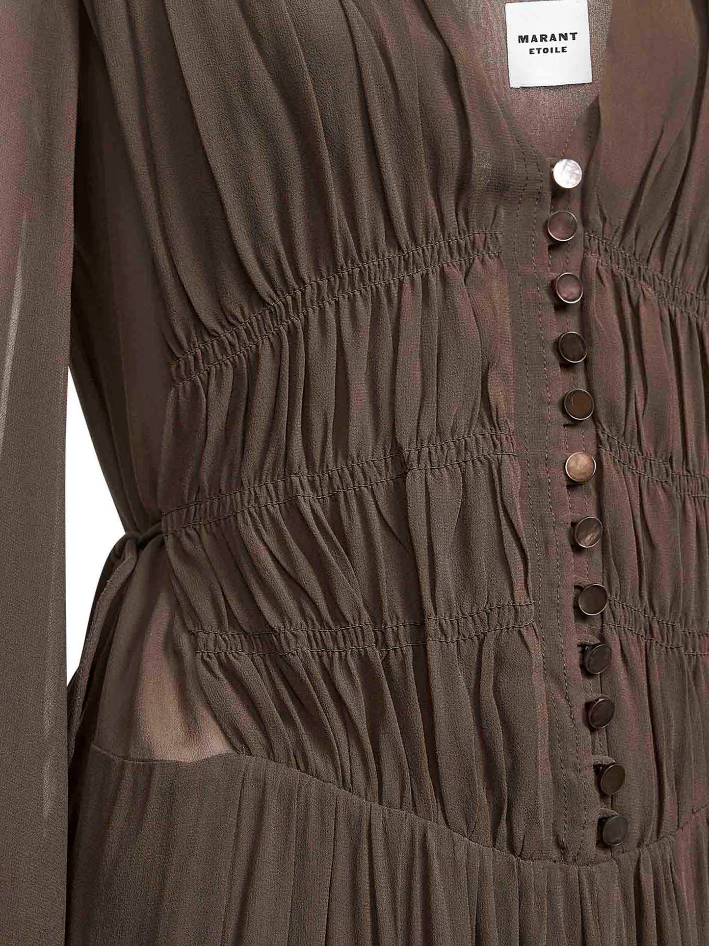Abito lungo Briane in georgette verde