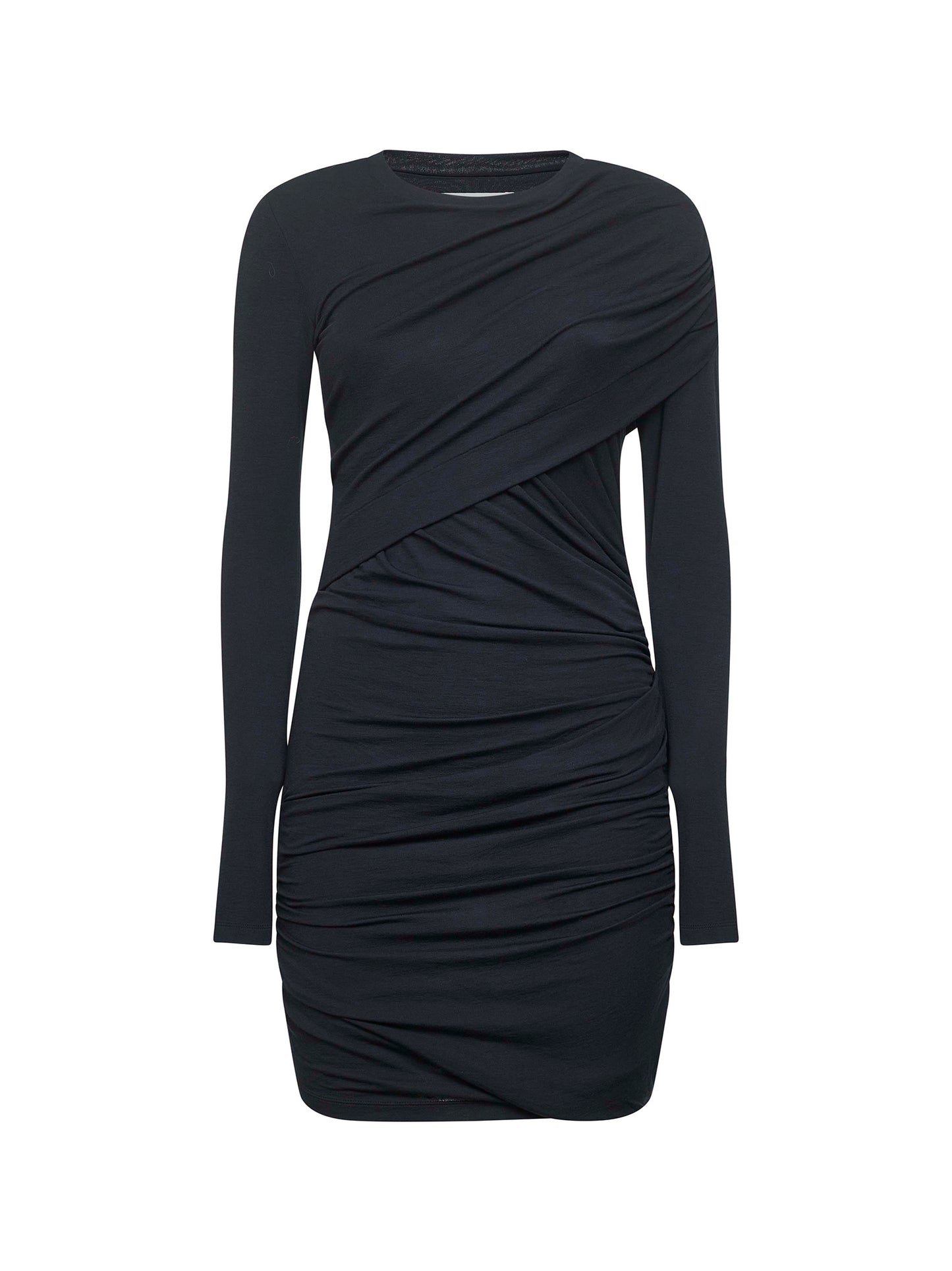 Miniabito Denise in jersey drappeggiato nero