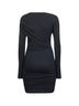 Miniabito Denise in jersey drappeggiato nero