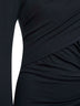 Miniabito Denise in jersey drappeggiato nero