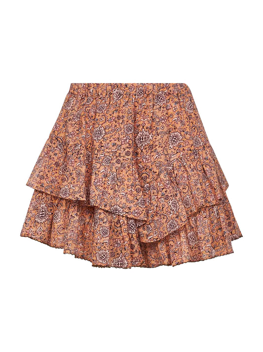 Shorts Jocadia in cotone stampato ruggine