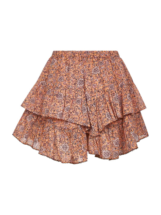 Shorts Jocadia in cotone stampato ruggine