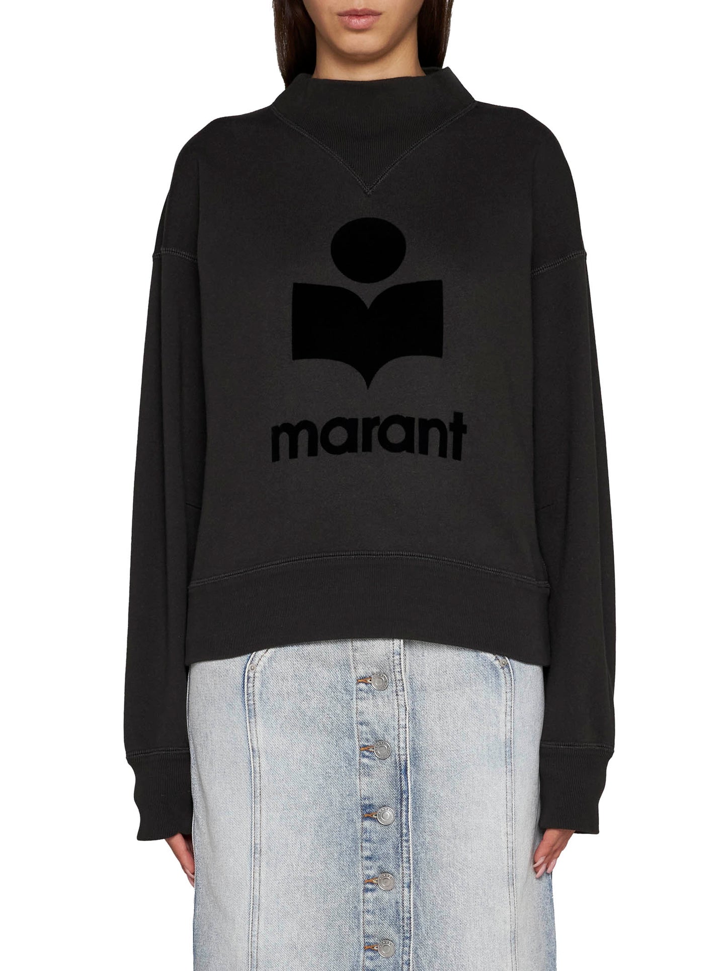 Moby cotton sweatshirt featuring a logo