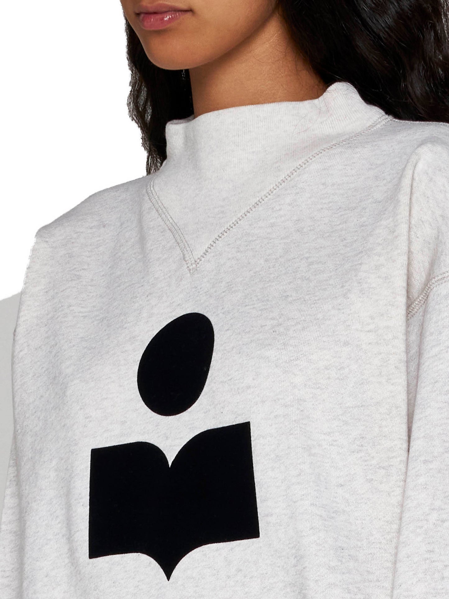 Moby-Ga cotton sweatshirt with front printed logo