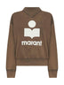 Brown cotton blend Moby logo sweatshirt