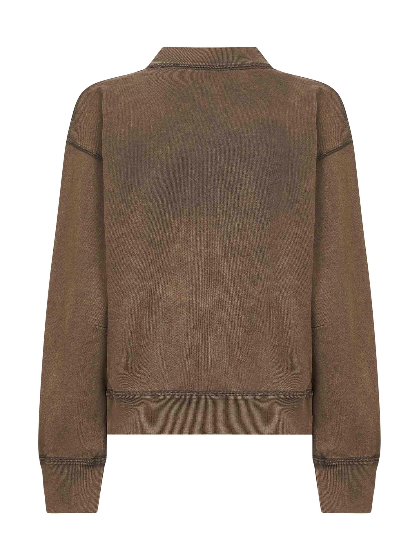 Brown cotton blend Moby logo sweatshirt