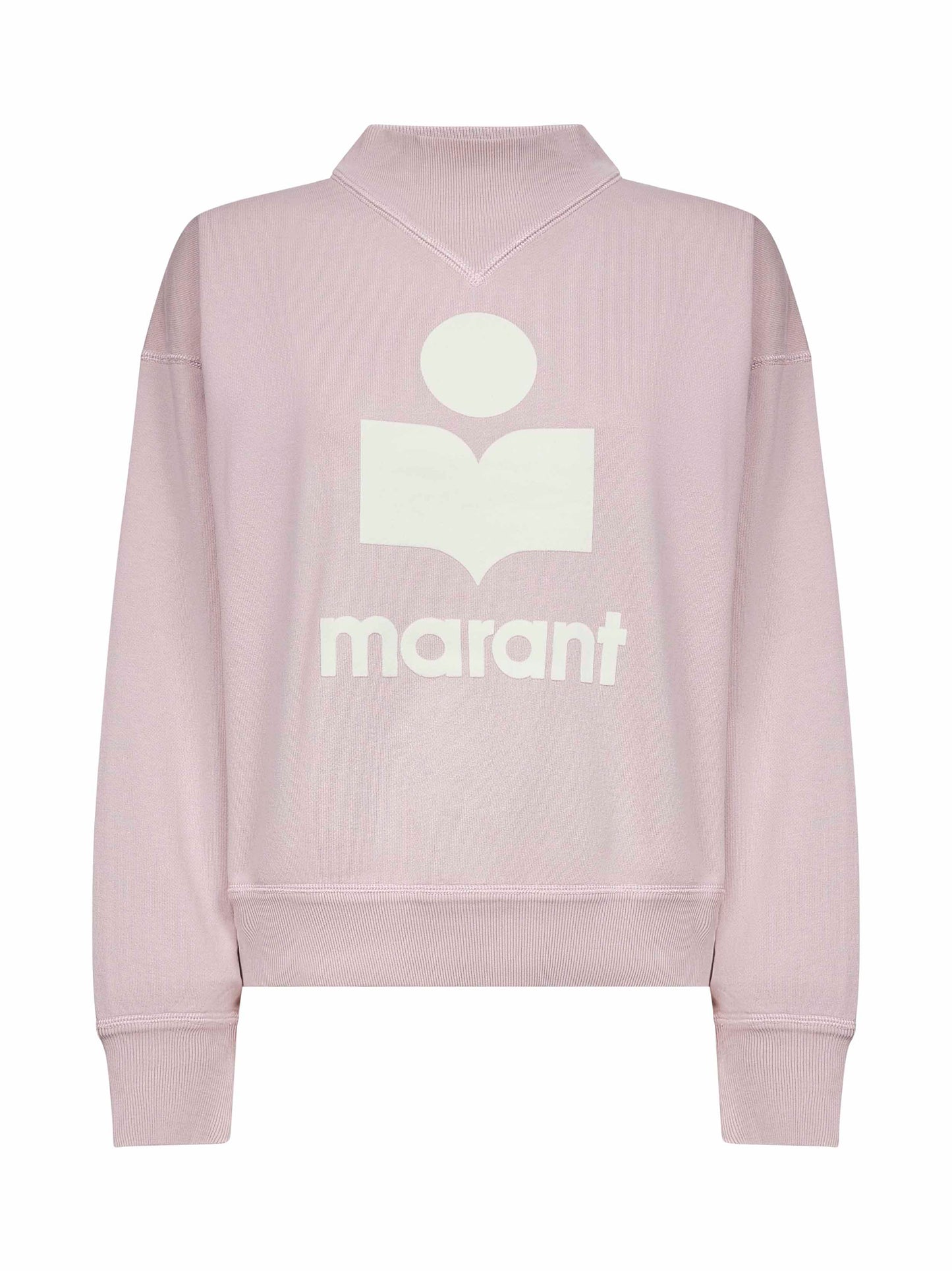 Pink cotton blend Moby logo sweatshirt