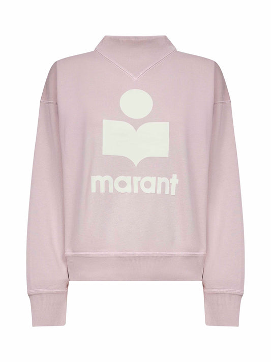 Pink cotton blend Moby logo sweatshirt