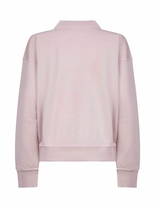 Pink cotton blend Moby logo sweatshirt