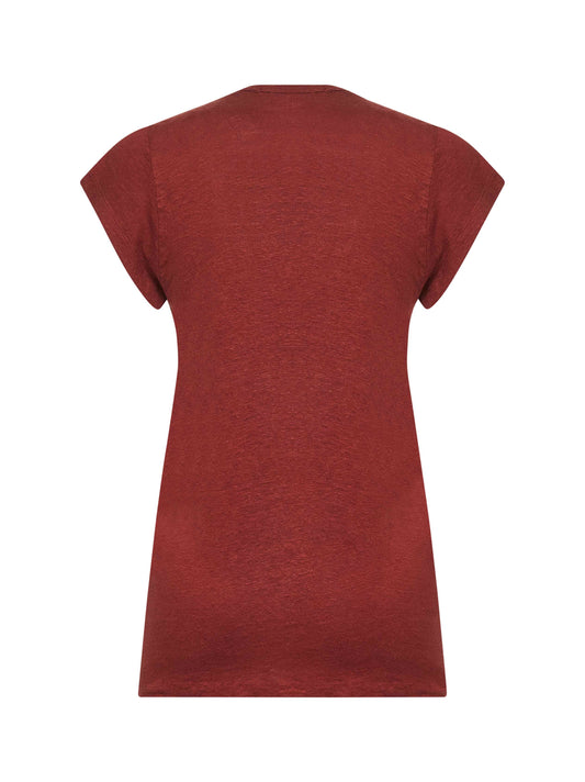 Red lightweight linen Zankou T-shirt