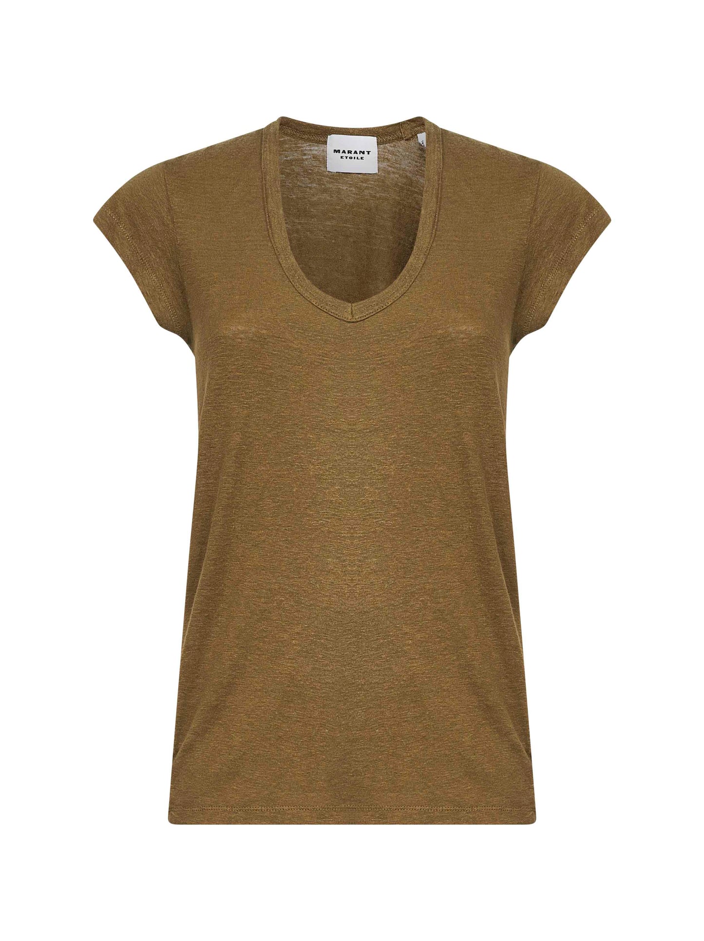 Khaki lightweight linen Zankou T-shirt