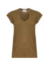 Khaki lightweight linen Zankou T-shirt