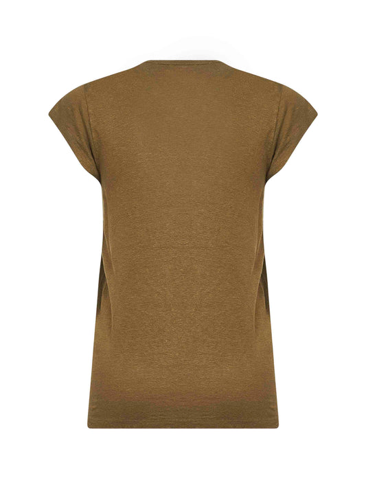 Khaki lightweight linen Zankou T-shirt