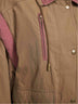 Green cotton detachable sleeves Desha jacket