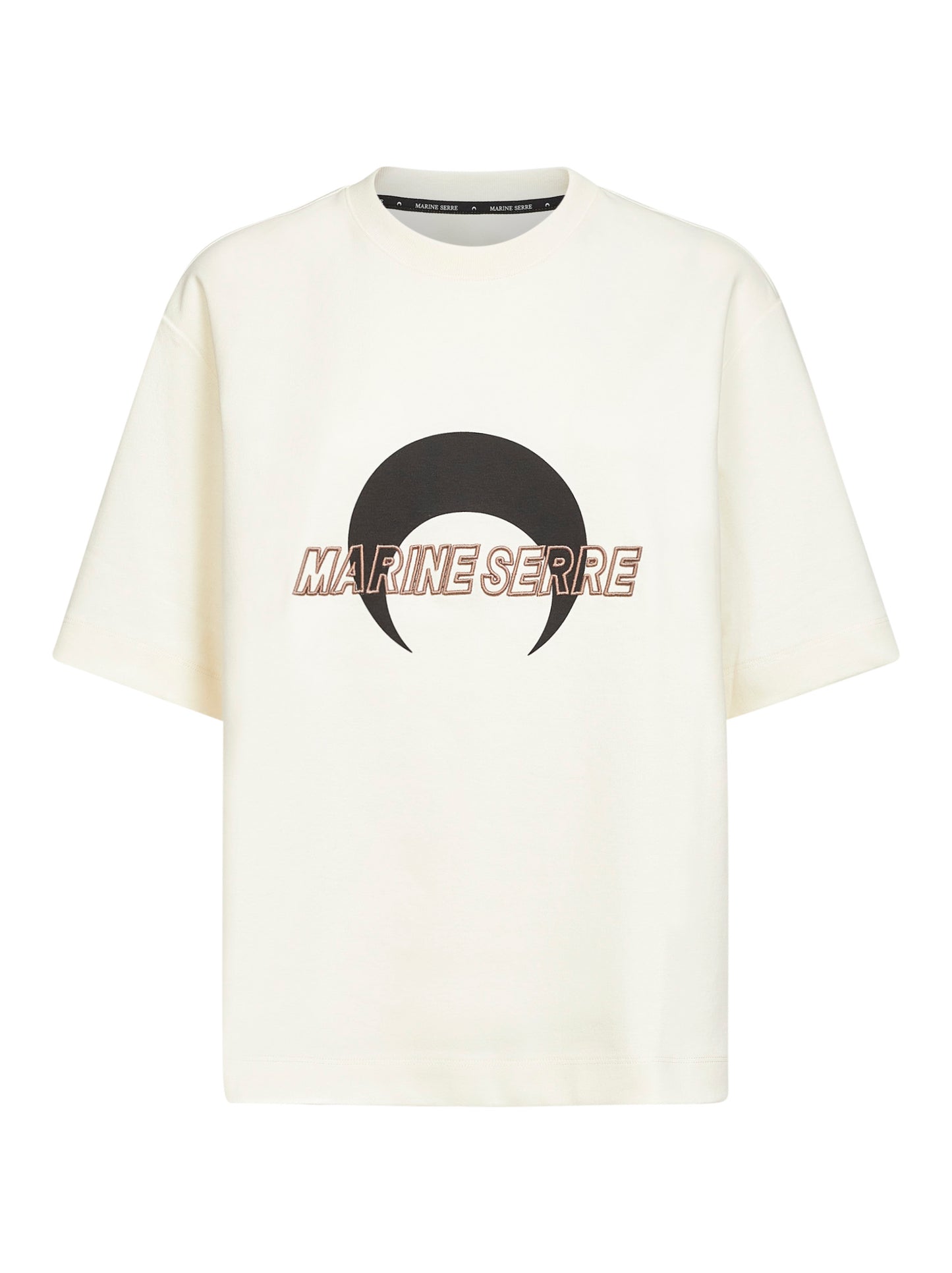 T-shirt MS Sports in jersey di cotone avorio
