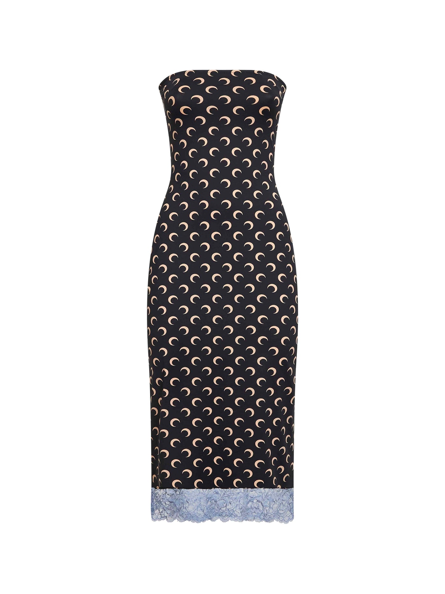 Black recycled jersey Moon bustier dress