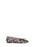 Black Moon print leather ballet flats