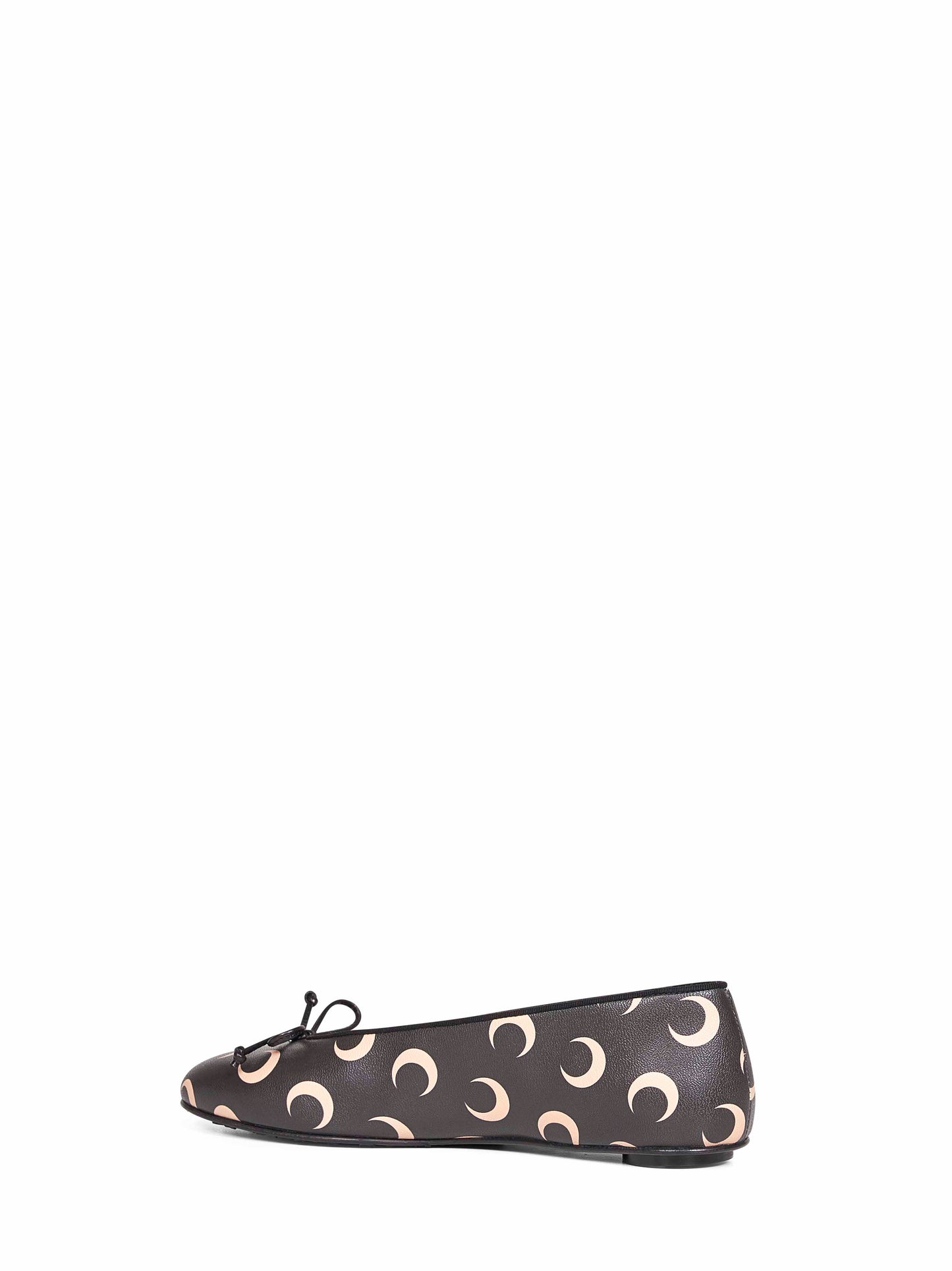 Black Moon print leather ballet flats