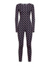 Black Moon print recycled jersey catsuit