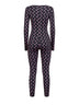 Black Moon print recycled jersey catsuit