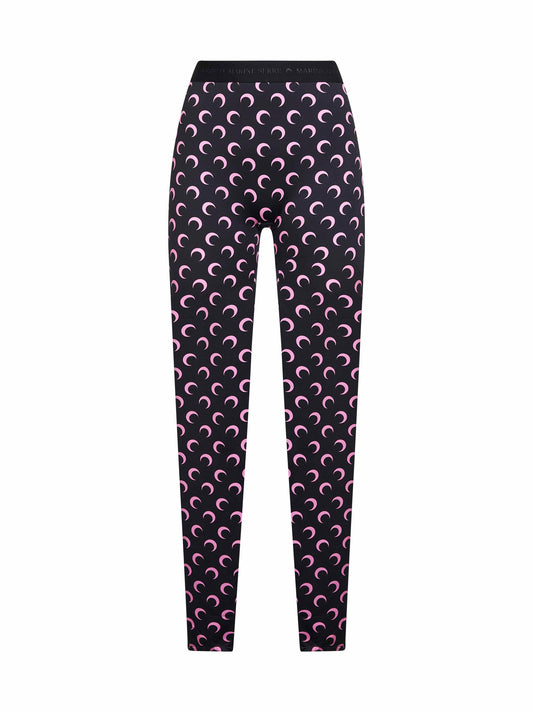 Black Moon print recycled jersey leggings