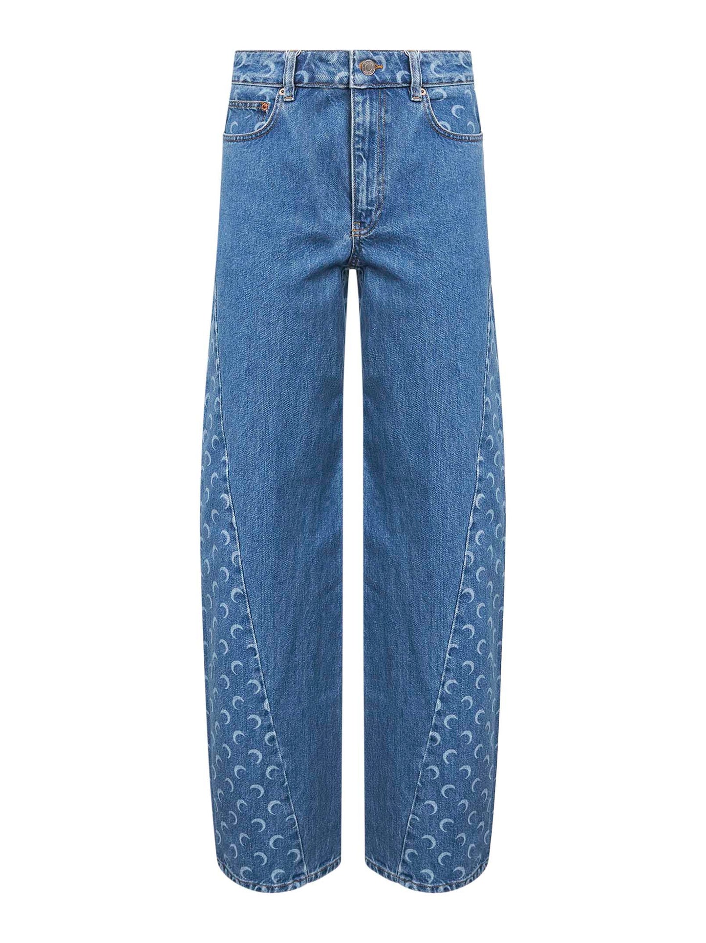 Light blue denim Moon Laser baggy jeans