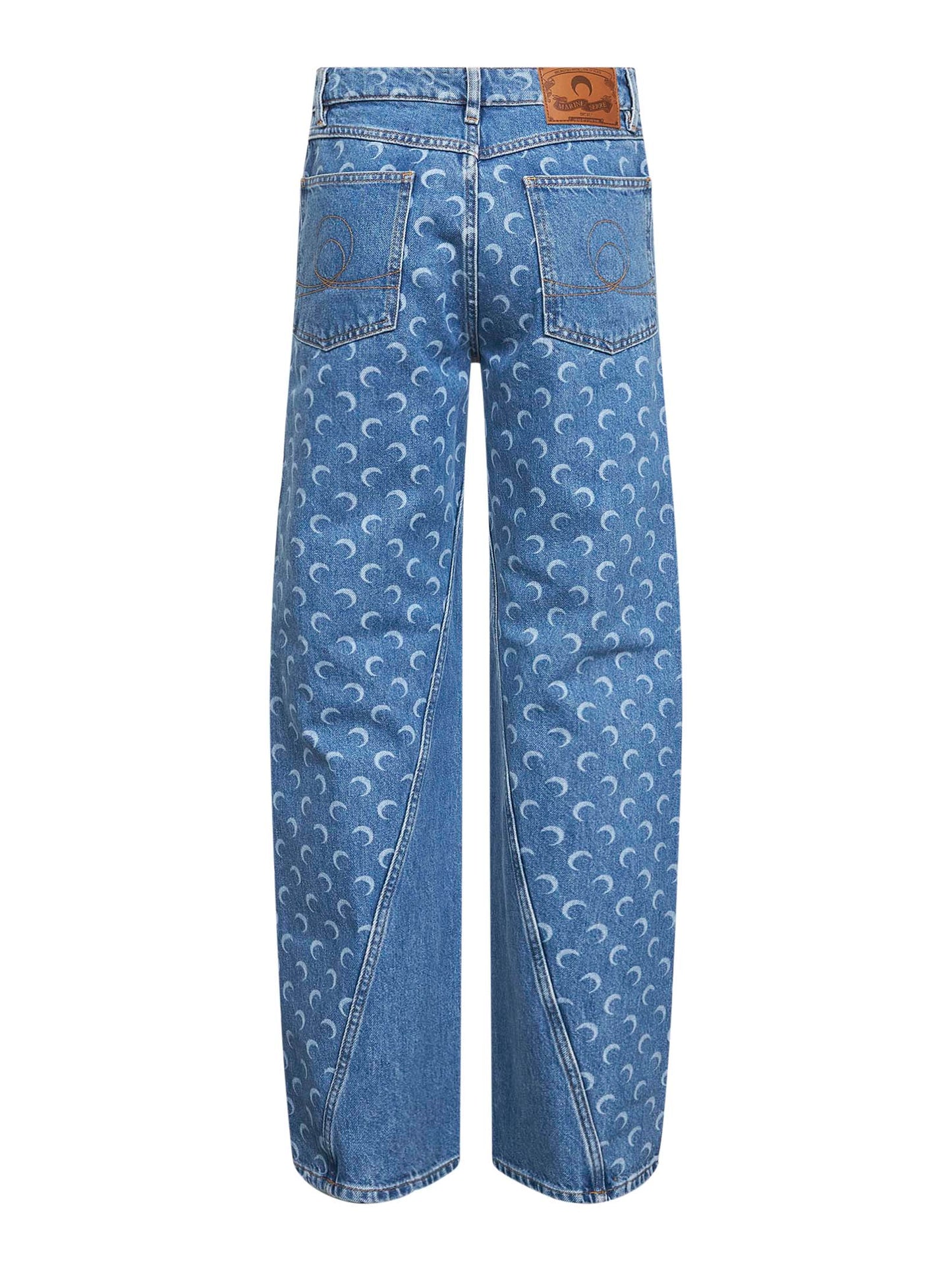 Light blue denim Moon Laser baggy jeans