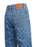 Light blue denim Moon Laser baggy jeans