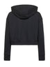 Felpa crop con zip e cappuccio Moon Logo nera