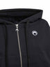 Felpa crop con zip e cappuccio Moon Logo nera