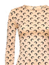 Top con stampa Crescent Moon beige