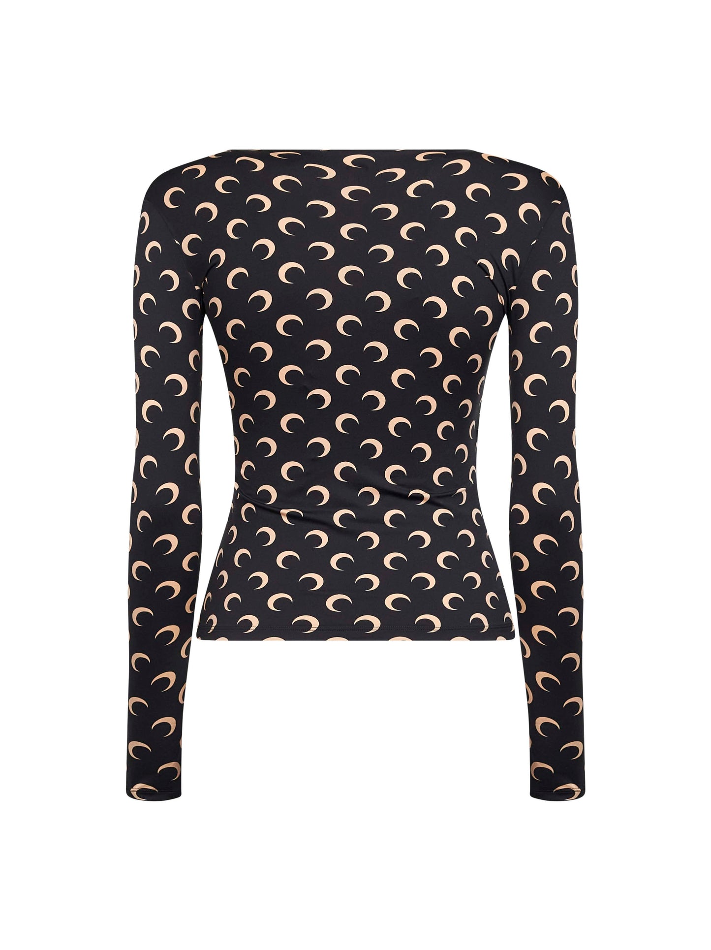 Black Moon print recycled jersey top