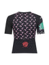 Black jersey regenerated graphic baby-fit T-shirt