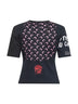 Black jersey regenerated graphic baby-fit T-shirt