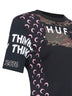 Black jersey regenerated graphic baby-fit T-shirt