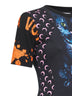 Black jersey regenerated graphic baby-fit T-shirt