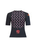Black jersey regenerated graphic baby-fit T-shirt