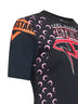 Black jersey regenerated graphic baby-fit T-shirt