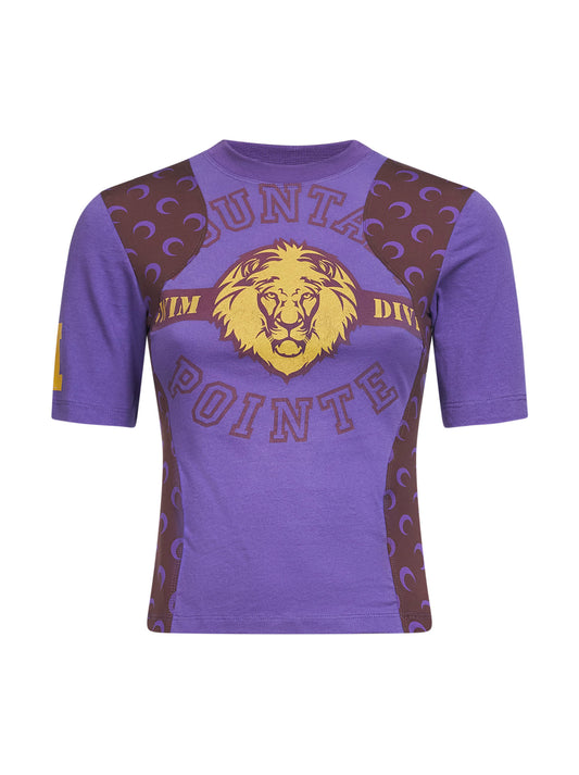 Violet jersey regenerated graphic baby-fit T-shirt