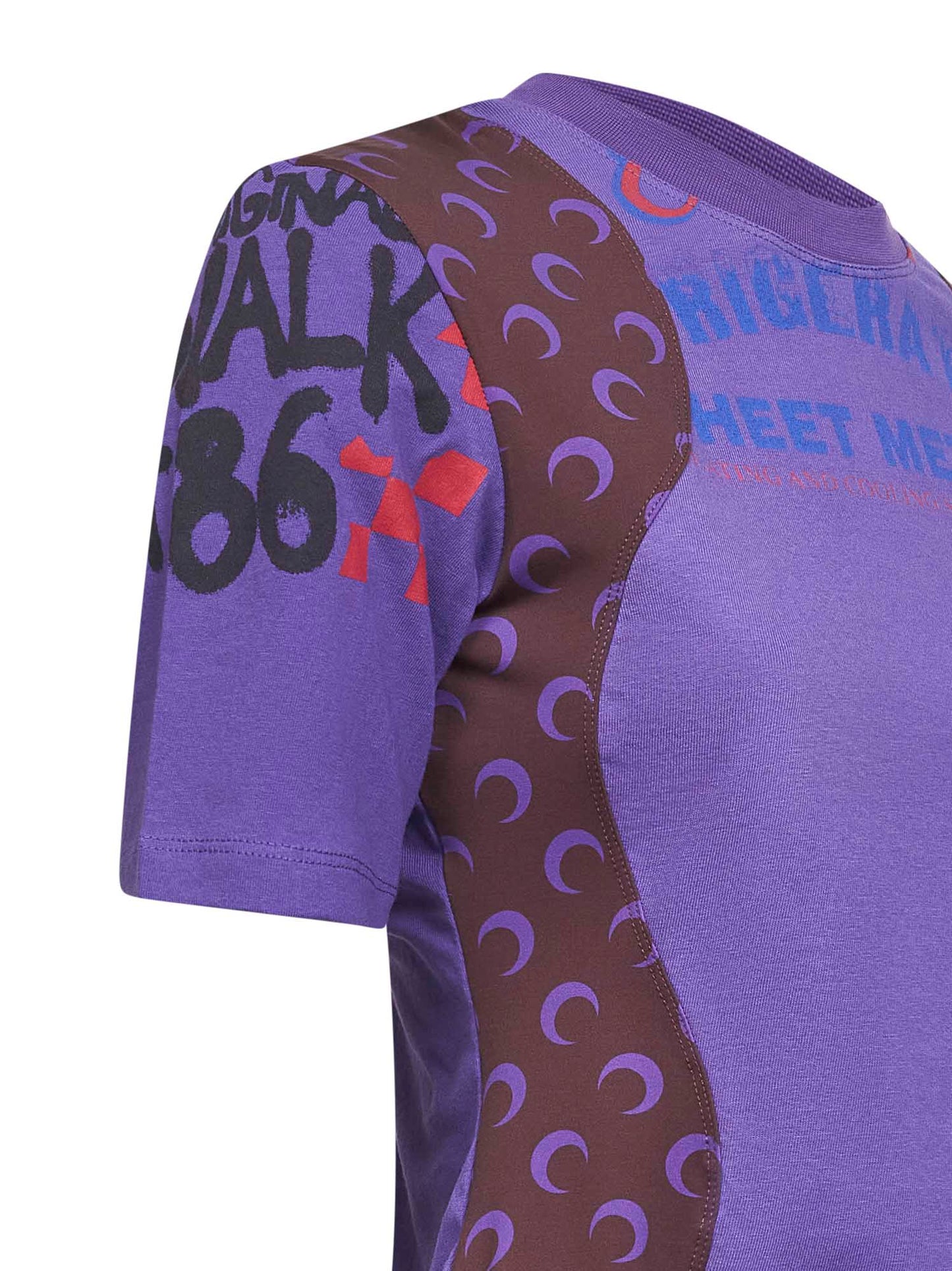 Violet jersey regenerated graphic baby-fit T-shirt