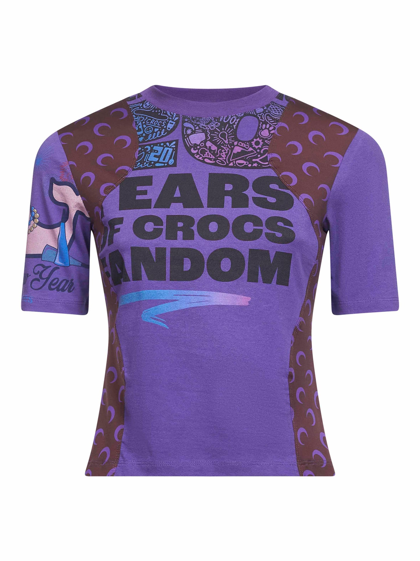 Violet jersey regenerated graphic baby-fit T-shirt