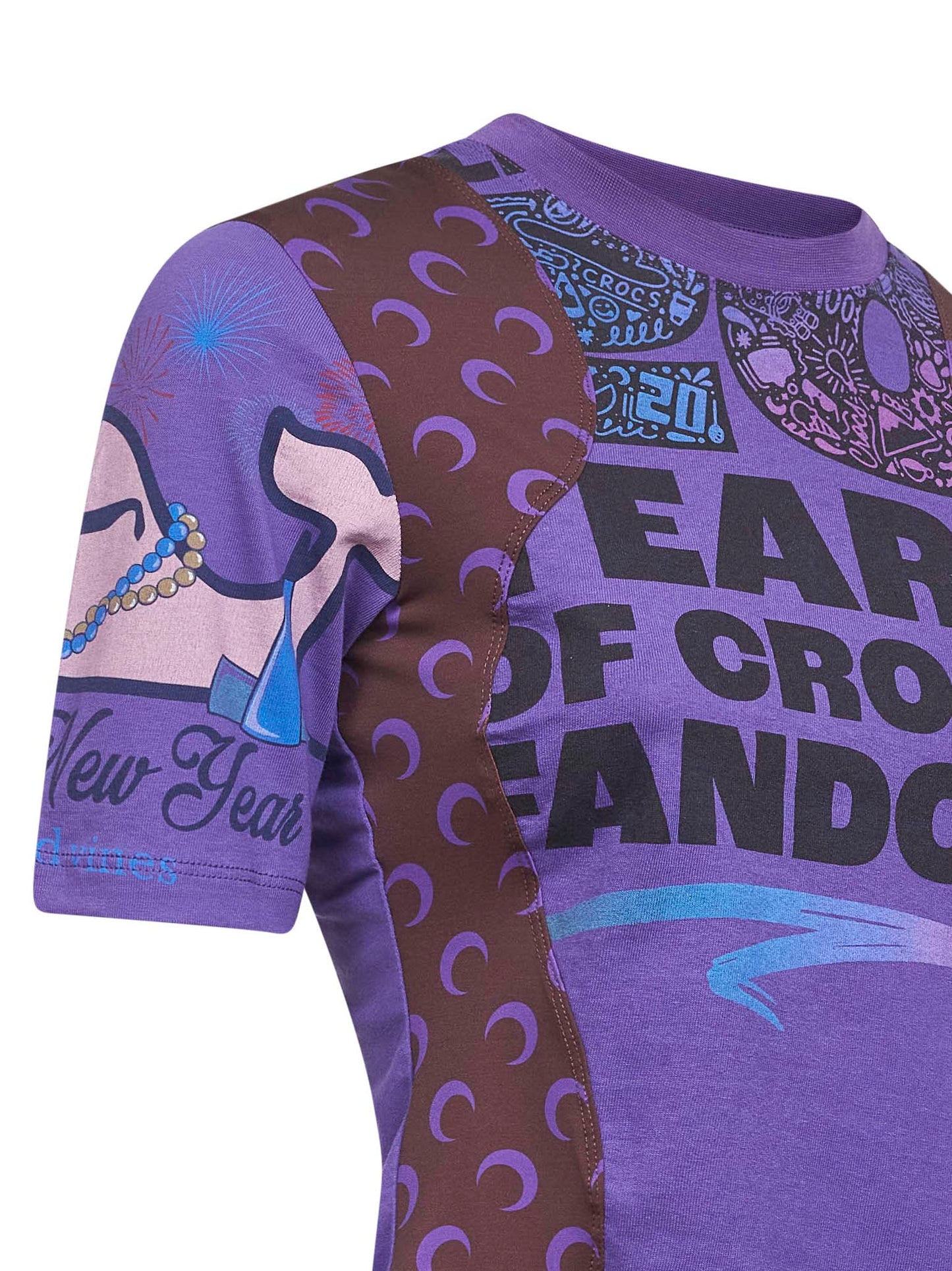 Violet jersey regenerated graphic baby-fit T-shirt